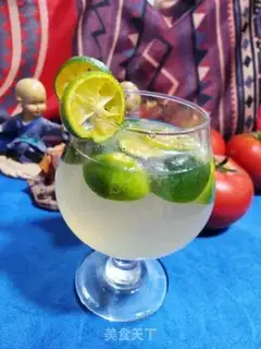 Make Ice-green lemon honey water step 4
