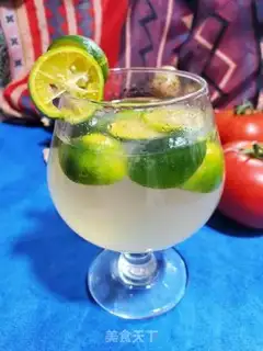 Make Ice-green lemon honey water step 5