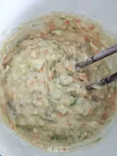 Make Vegetable shrimp cake step 3