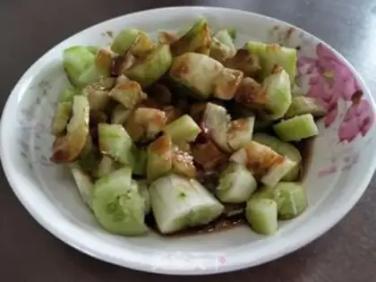 Make Sesame sauce cucumber step 3