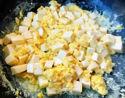 Make Tofu eggs and spicy cabbage step 7