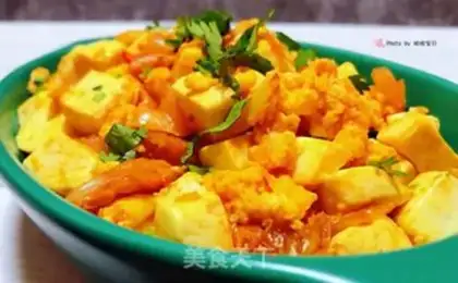 Make Tofu eggs and spicy cabbage step 10