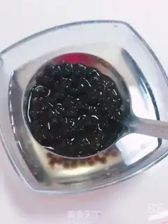 Make Net pearls of dirty milk tea step 4