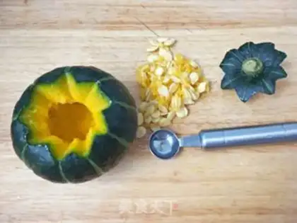 Make Ice cream pumpkin step 1
