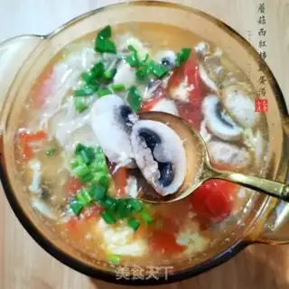 Make Fungus tomato egg soup step 7