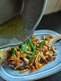 Make Scrambled radish and veggie fish step 13