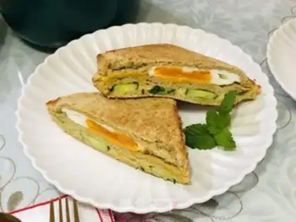 Make Green tea egg sandwich step 16