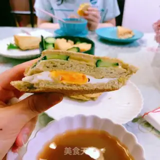 Make Green tea egg sandwich step 17