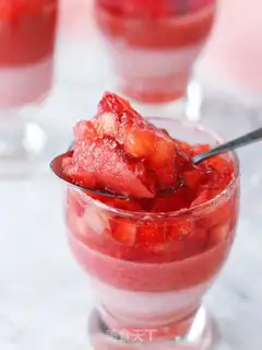 Make No strawberry jelly pudding step 5