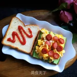 Make Egg open sandwich step 9