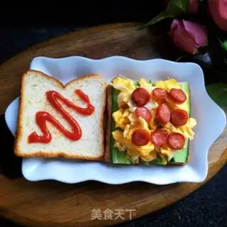 Make Egg open sandwich step 11