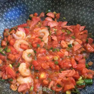 Make Shrimp ham noodles step 6