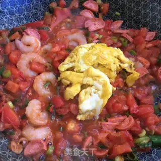 Make Shrimp ham noodles step 7