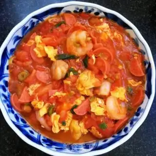 Make Shrimp ham noodles step 9