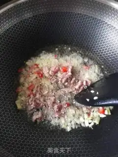 Make Meat and eggplant step 1