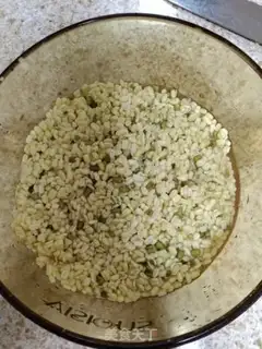 Make Green bean cake step 1