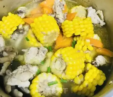 Make Carrot corn chicken soup step 5