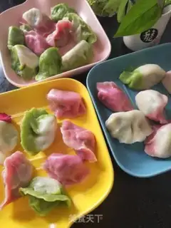 Make Colour dumplings step 6