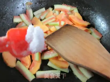 Make Watermelon peeled papayas step 6