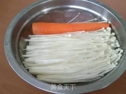 Make Golden pins and mushrooms and carrots step 0
