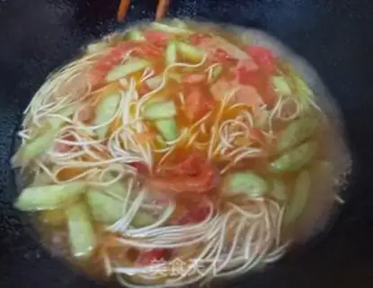 Make Tomato cucumber noodles step 6