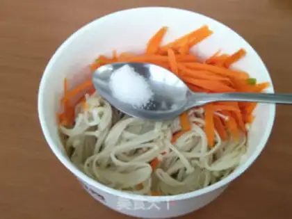 Make Golden pins and mushrooms and carrots step 4