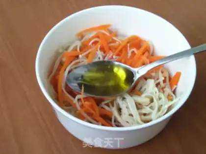 Make Golden pins and mushrooms and carrots step 6