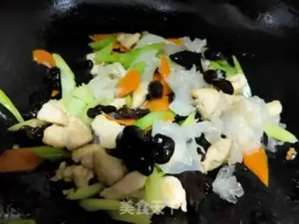 Make Double-eared chicken step 16