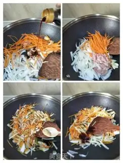 Make Dry tofu cucumber onions step 4