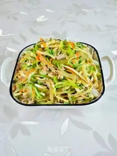 Make Dry tofu cucumber onions step 6