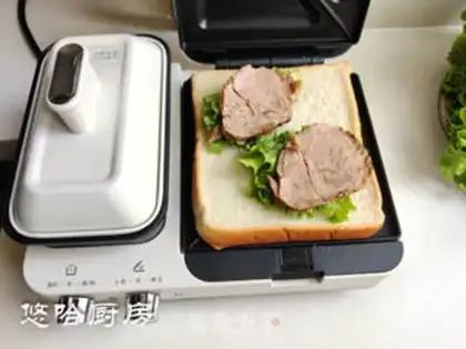 Make A halogen beef cheese sandwich step 1