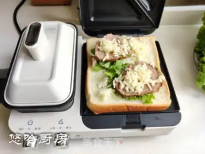 Make A halogen beef cheese sandwich step 2