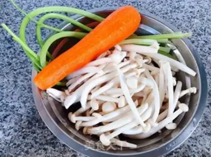 Make Celery carrots with white mushrooms step 0
