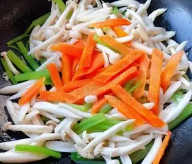 Make Celery carrots with white mushrooms step 8