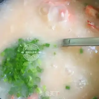 Make Seafood congee step 17