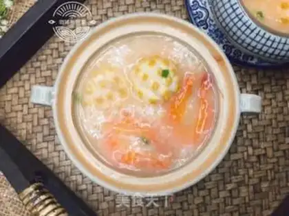 Make Seafood congee step 19