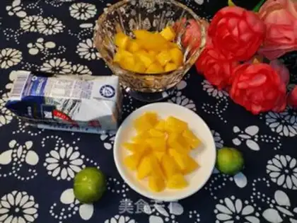 Make Peach yogurt ice cream step 2