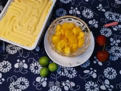 Make Peach yogurt ice cream step 3