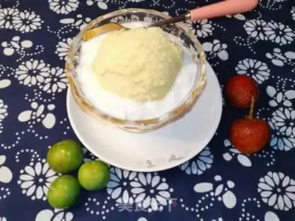 Make Peach yogurt ice cream step 4