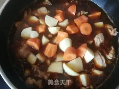 Make Carrot potatoes, chicken legs step 13