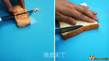 Make A salmon mini sandwich step 6