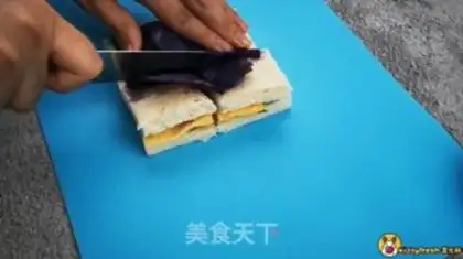 Make A salmon mini sandwich step 8