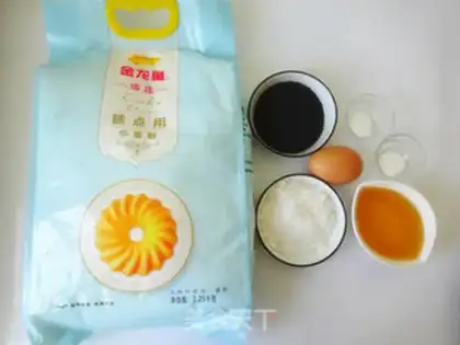 Make Black sesame peaches step 0