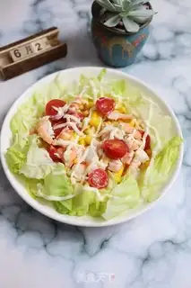 Make Corn-cream shrimp salad step 0