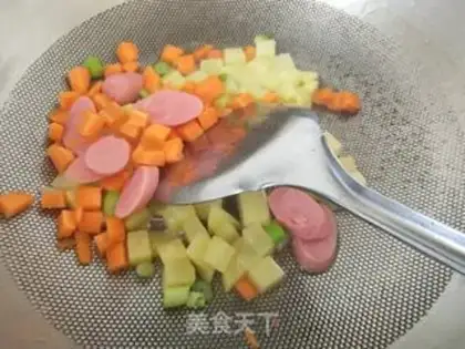 Make Weenie sausage potato rice step 3