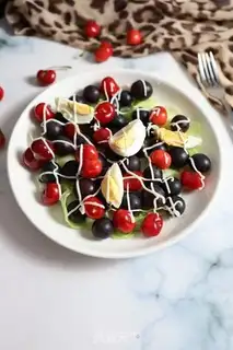Make Cherry grape egg salad step 0