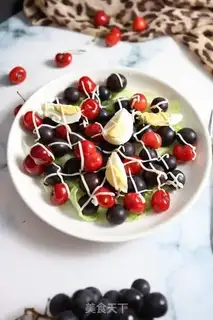 Make Cherry grape egg salad step 1
