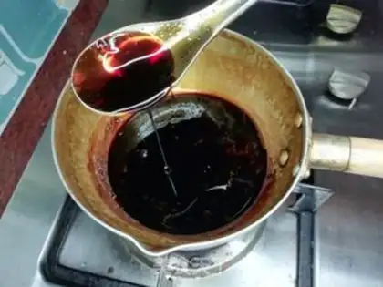 Make Red sugar ice powder step 7
