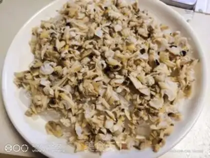 Make Fans steamed clam meat step 2