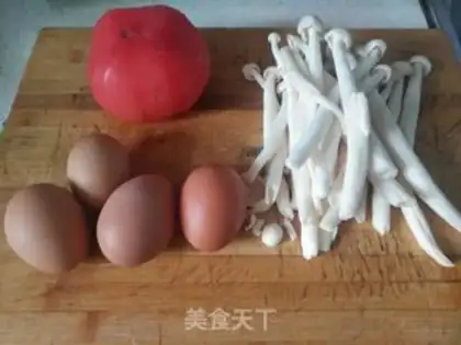 Make Tomato eggs with white mushrooms step 0